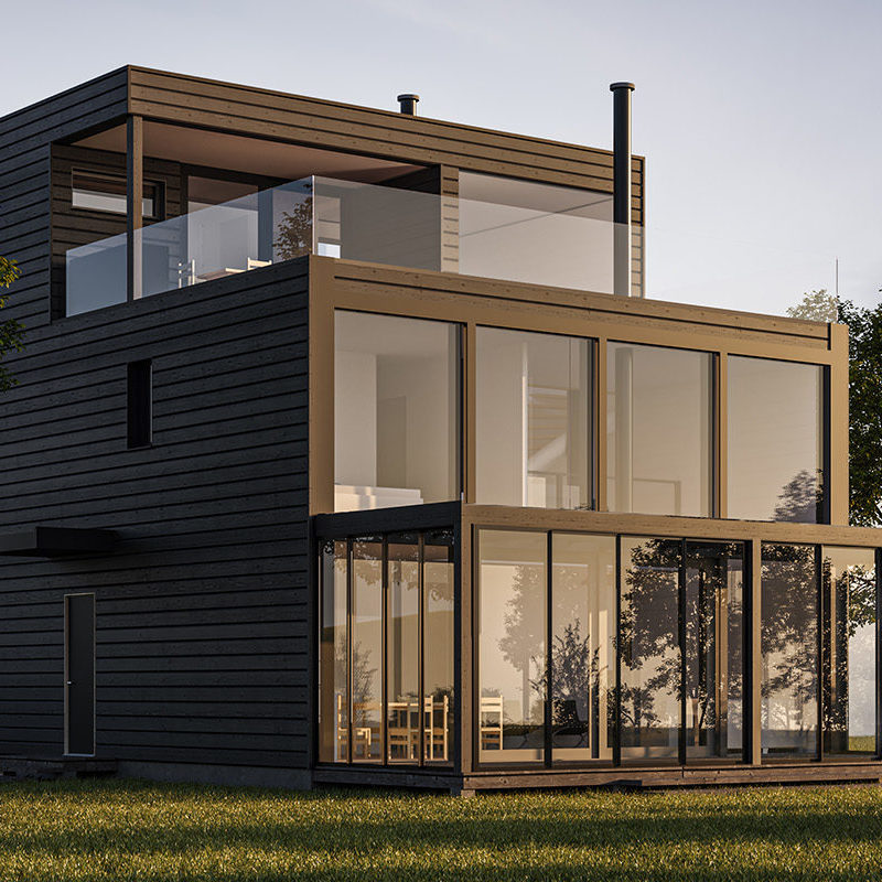 Constructeur de maison moderne en bois massif en Alsace et Lorraine Brumath 1